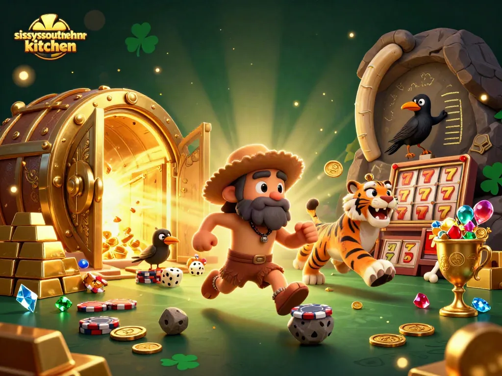Sissy's Southern Kitchen-themed casino scene showcasing engaging slot and jackpot elements in a vibrant atmosphere.